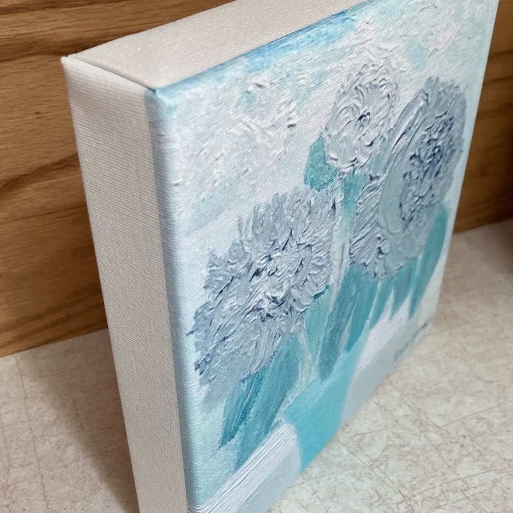 Canvas print from oils. A soft bouquet